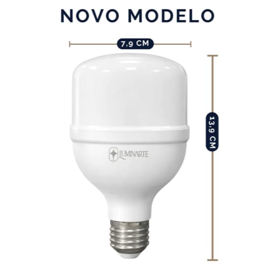 Kit (2un - 5un - 10un) Lâmpadas Bulbo LED 50W Bivolt 6500K Luz Branca - Super Potente