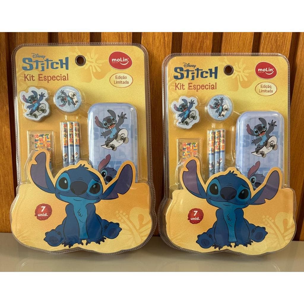 Kit Especial Stitch Disney Molin Edição Limitada com 7 Itens | Material Escolar