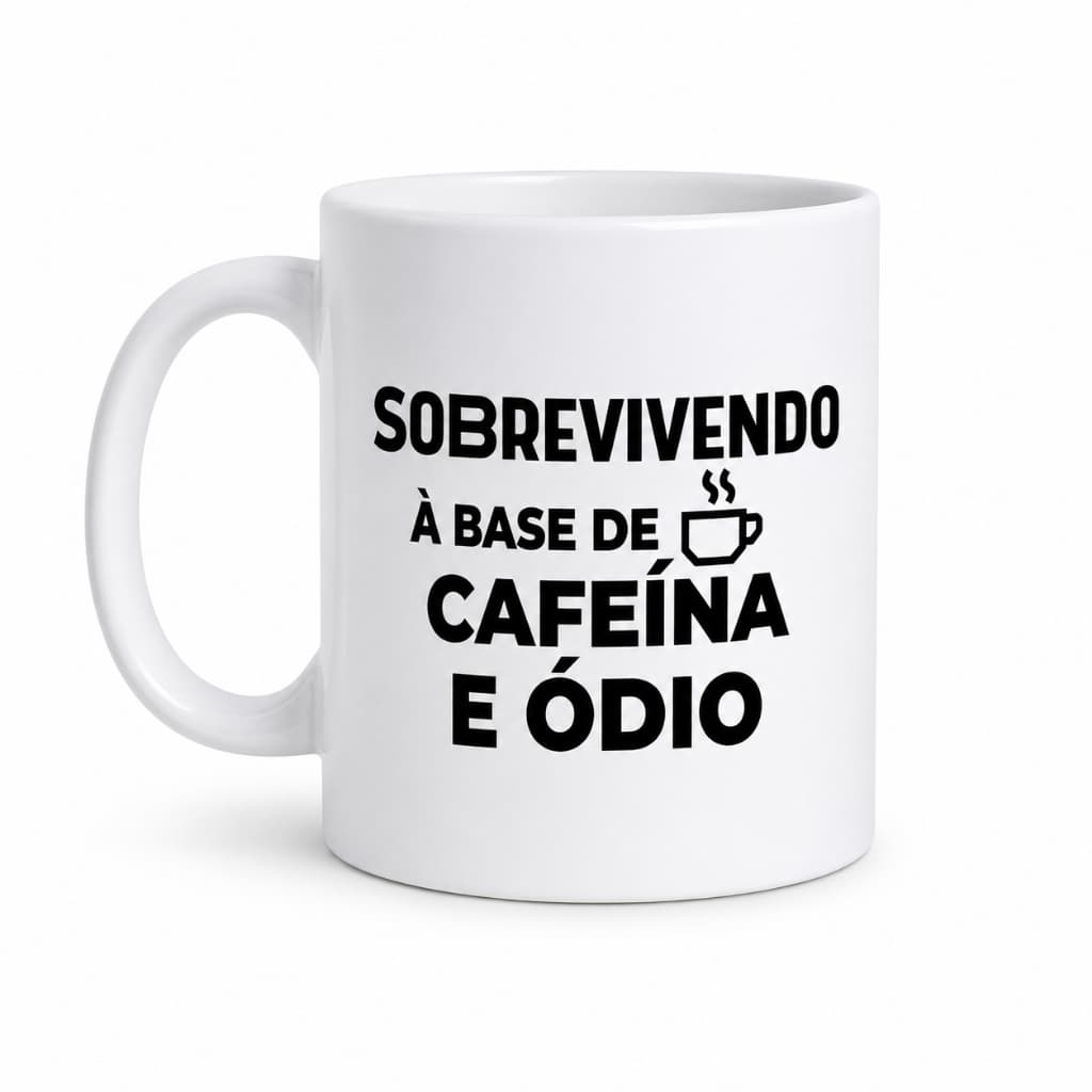 Caneca Divertida Profissões Sobrevivendo A Base De Café