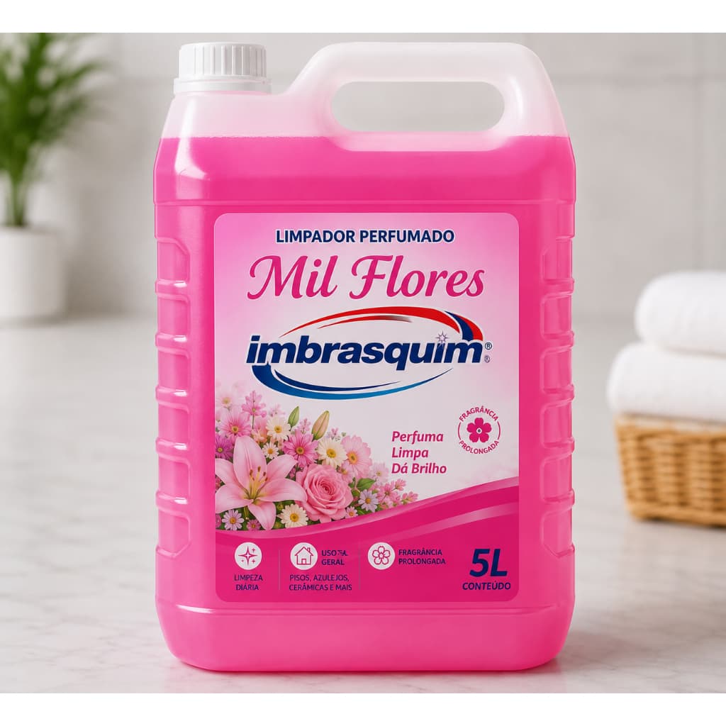Limpador Perfumado 5 Litros Imbrasquim Limpa Elimina Germes Desinfeta Antibacteriano