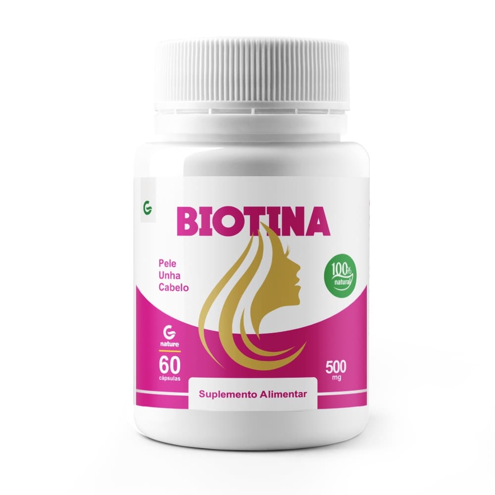 Biotina cabelo pele e unhas 60cáps