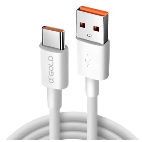 Cabo USB  X Tipo C 6A Turbo A'gold 1Metro CB100-3 Dados e Carregamento Reforçado