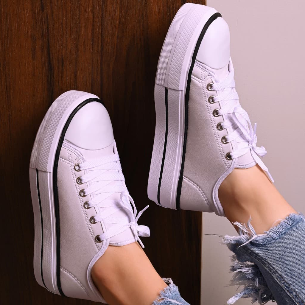 Tênis Feminino Casual Plataforma/Caminhada/Dia-a-Dia