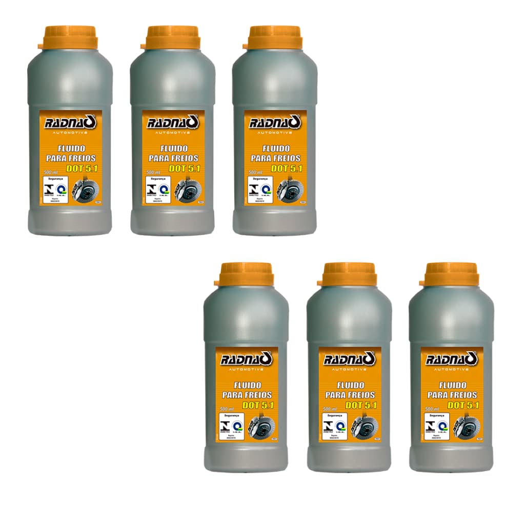 Fluido De Freio Radnaq Dot5.1 500ml - 06 Unidades