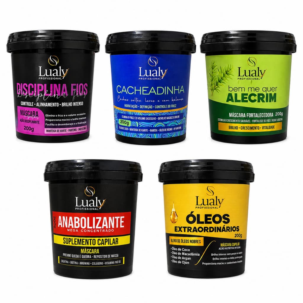 Máscara Capilar Lualy Profissional 200g Hidratação Nutrição Reconstrução Diversas Opções