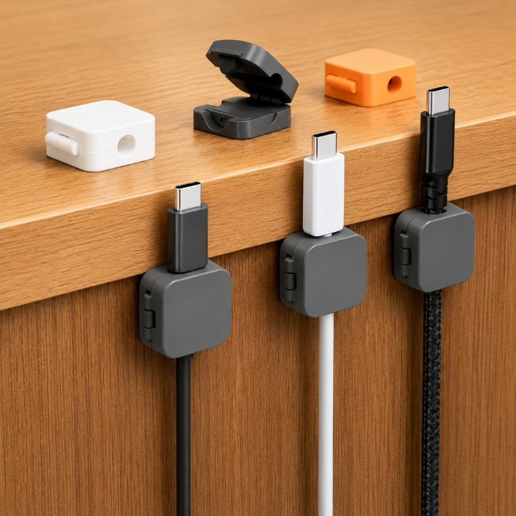 Organizador de Cabos com Clip para Mesa Suporte de Fios