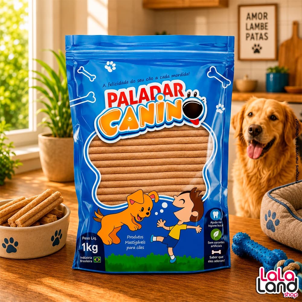 Palito Petisco Osso Snack Para Cachorro Paladar Canino Sabor Carne Palitinho Adestramento Cães 1KG