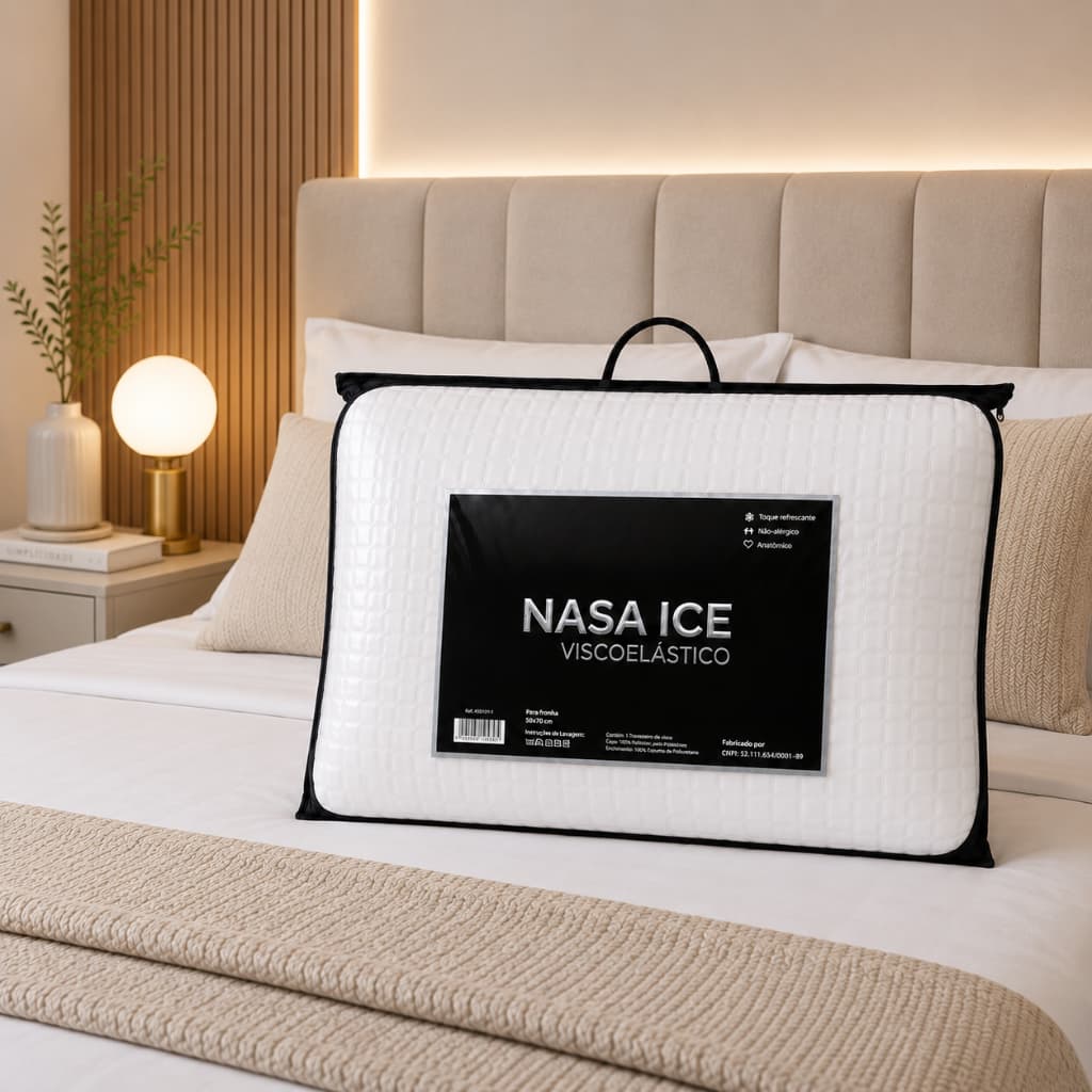 Travesseiro Ortopédico Excelente Qualidade Conforto e Bem Estar Garantido Nasa Ice Novidade!