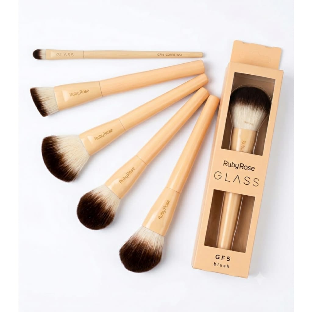 Pincel Ruby Rose Glass Maquiagem Profissional Cerdas Macias Escolha o Modelo Ideal