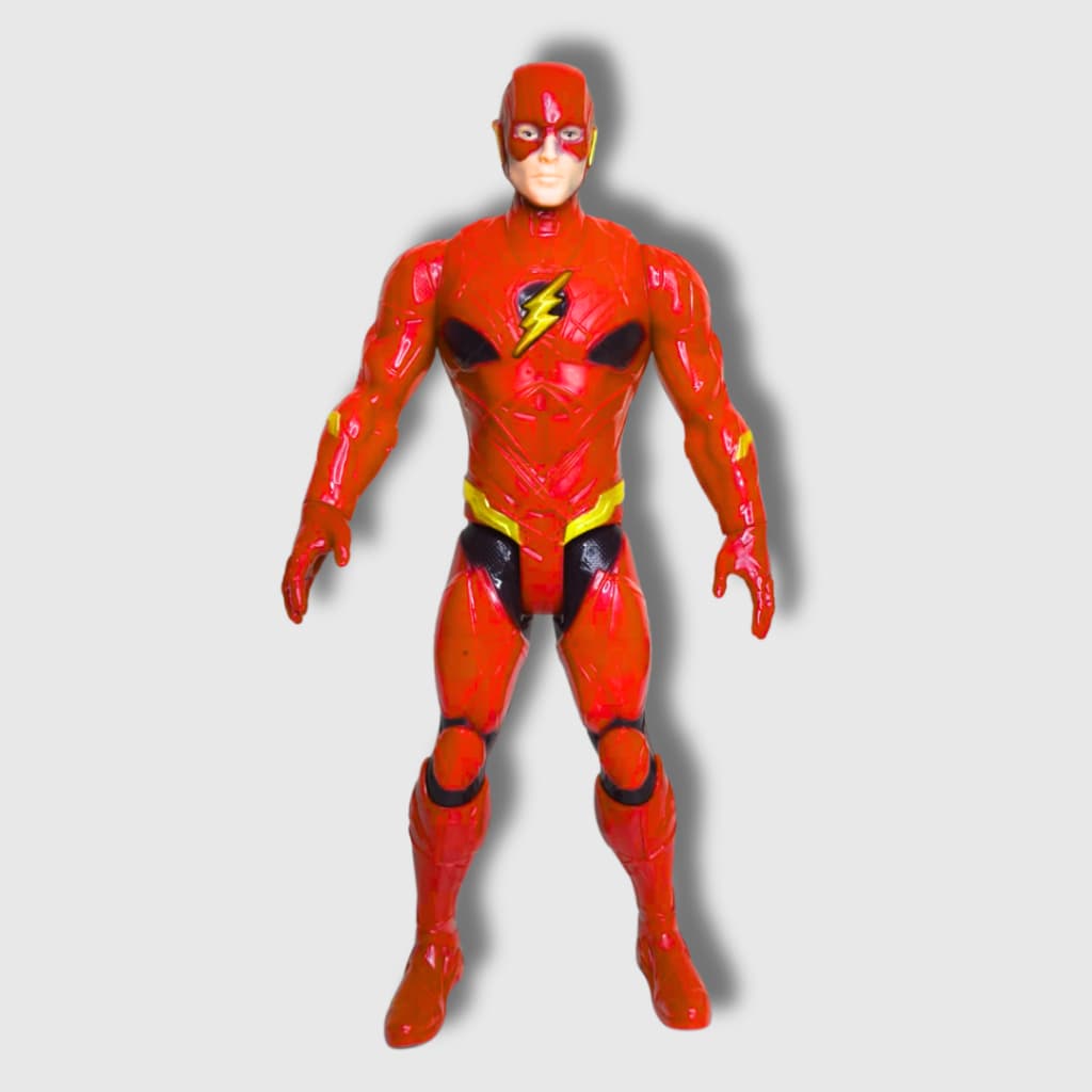 Boneco Do The Flash Super-herói Com 30cm De Altura + Som Articulado