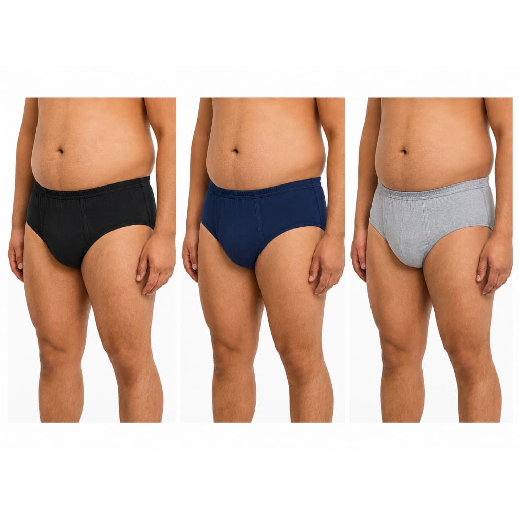 Kit 5 Cuecas Slip Masculina 100% Algodão Plus Size G1 G2 G3