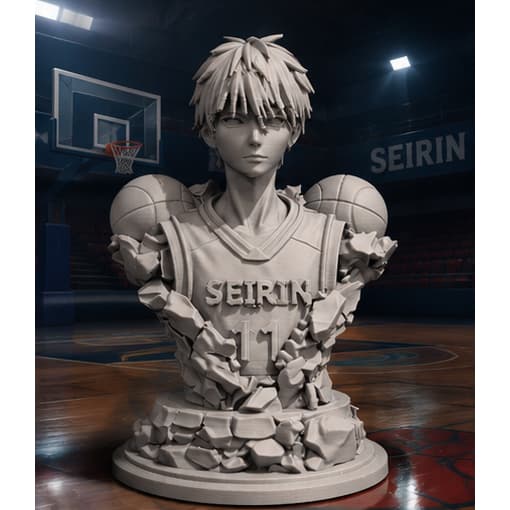 Busto Seirin Kuroko no Basket - Action Figure Decorativa - Impressão 3D
