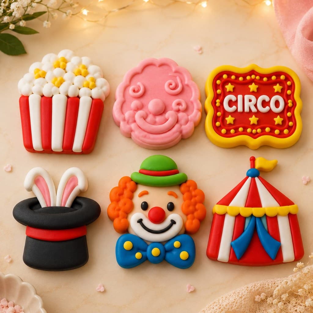 Kit Ejetor Para Brigadeiro Circo Modelador Docinhos Massas Confeitaria Biscuit