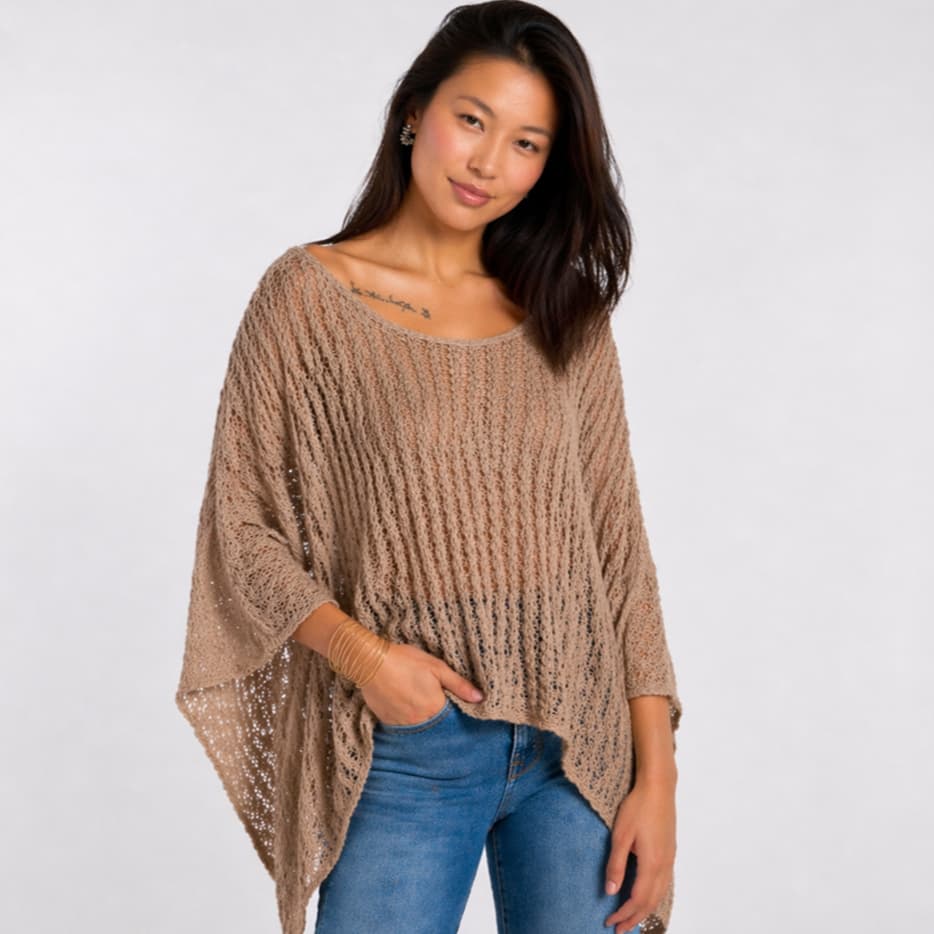Blusa Capa Manga Morcego Feminino Tricot Rendada Outono Blusa Camisa Feminina Terceira Peça