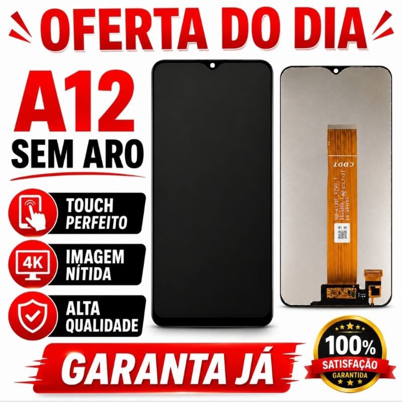 Display Tela Frontal Samsung A12 A02 A125 A127 Completa Para Reparo