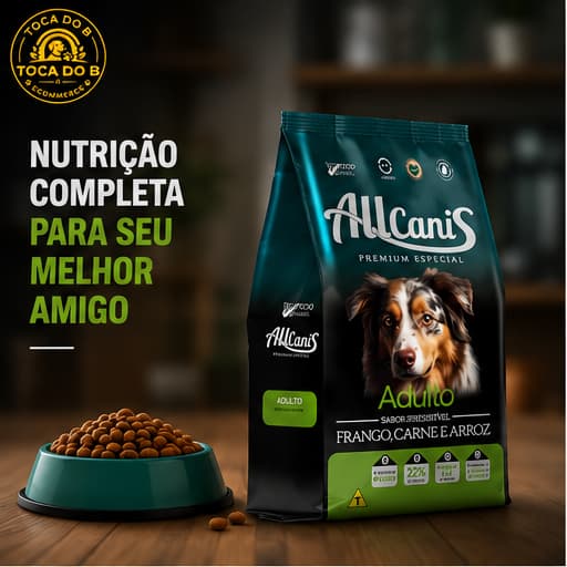 Ração Allcanis 15kg para Cachorro Adulto Premium Special Frango Carne Arroz Todas as Raças Original
