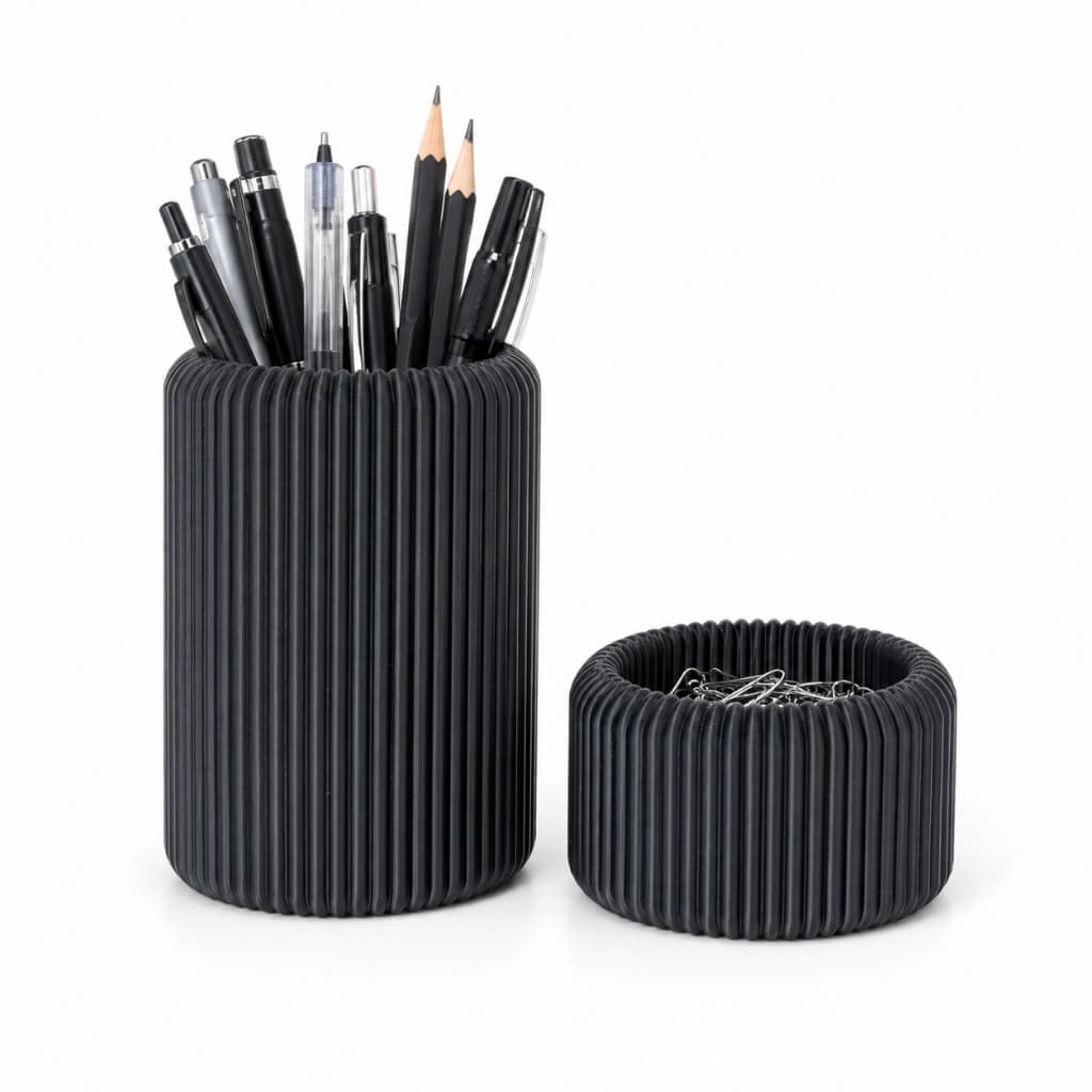 Kit Organizador de Mesa Moderno - Porta Caneta Lápis Clipes Post-it Elastico para Escritorio