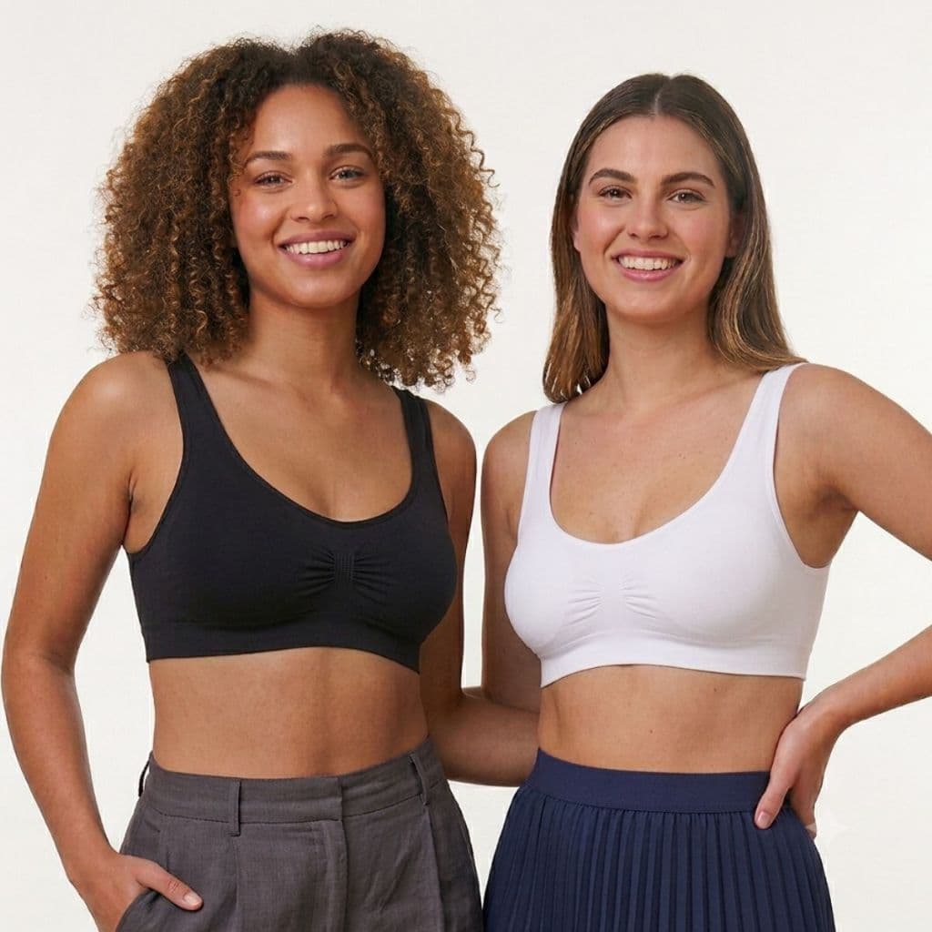 Kit 2 Sutiãs Trifil Média Sustentação Sem Bojo Conforto Diário Microfibra Feminino