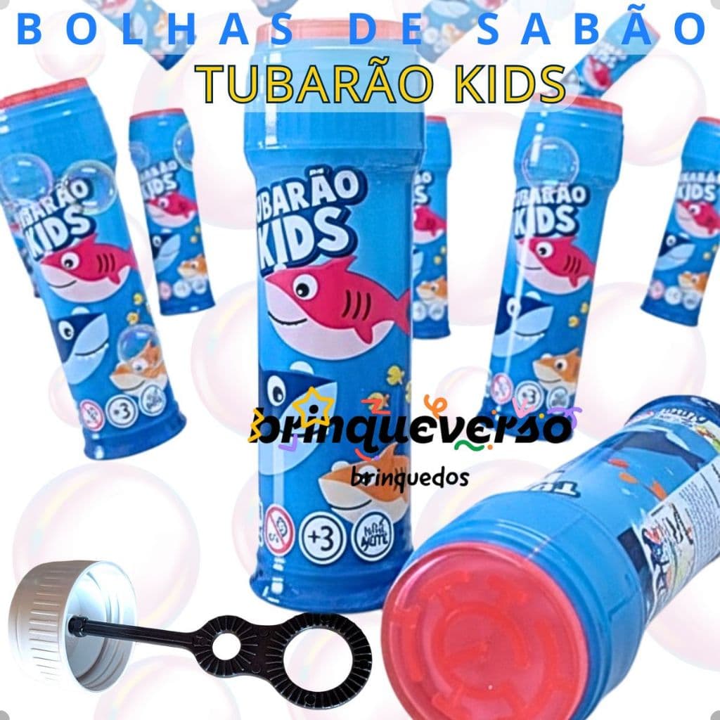 Bolha de Sabão Para Lembrancinha de Festa Tubarão kids, Lembrancinhas Aniversario Kit Festa