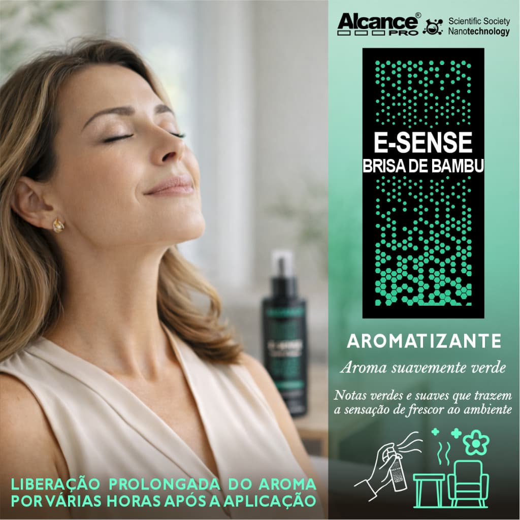 Aromatizador E-Sense Alcance Profissional para Carro, Brisa de Bambu 120 mL