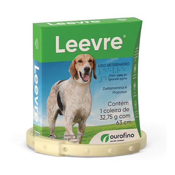 Leevre 63Cm Coleira antipulgas Carrapatos leishmaniose cães G 32,75gr