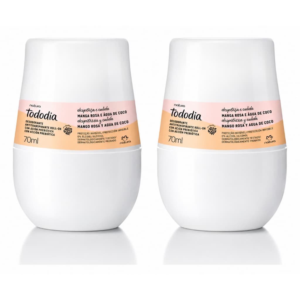 Kit 2 Desodorantes Manga Rosa e Agua de Coco 70 ml Cada Natura