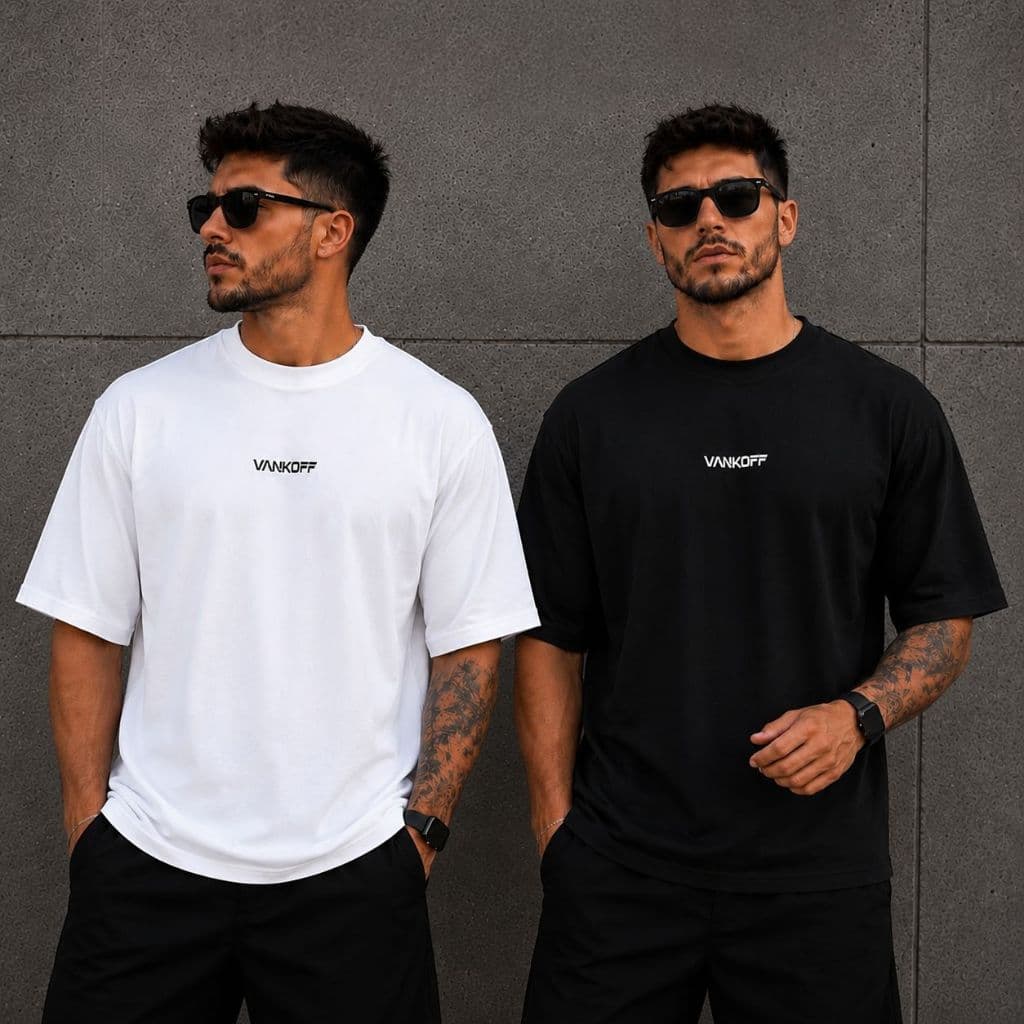 Camiseta Oversized Vankoff 100% Algodão Streetwear Casual Estilo De Rua Original