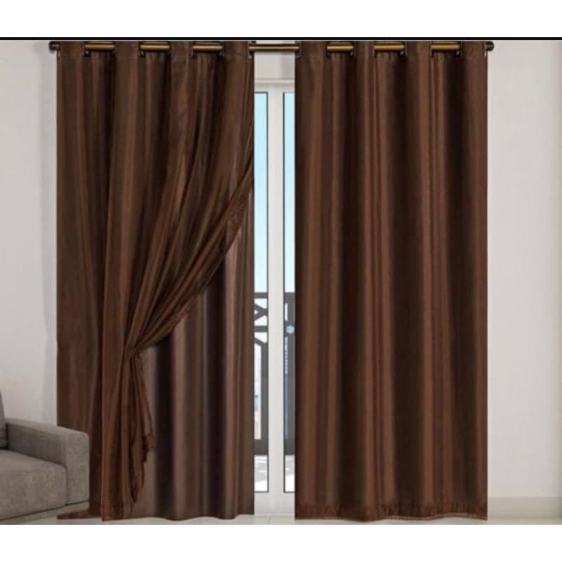 cortina blecaute pvc com voil liso veda 100%a luz e claridade cortina bleckaut
