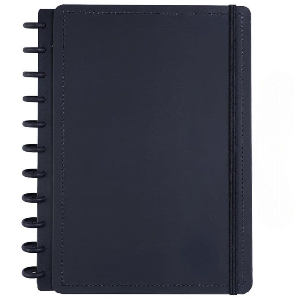 Caderno G preto de disco capa dura caderno inteligente 80 folhas reposicionável compativel com refil