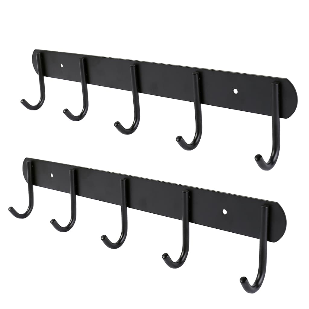 Kit 2 Ganchos Modernos Metal para Parede | Multi-Funcional para Toalhas, Mochilas & Acessórios