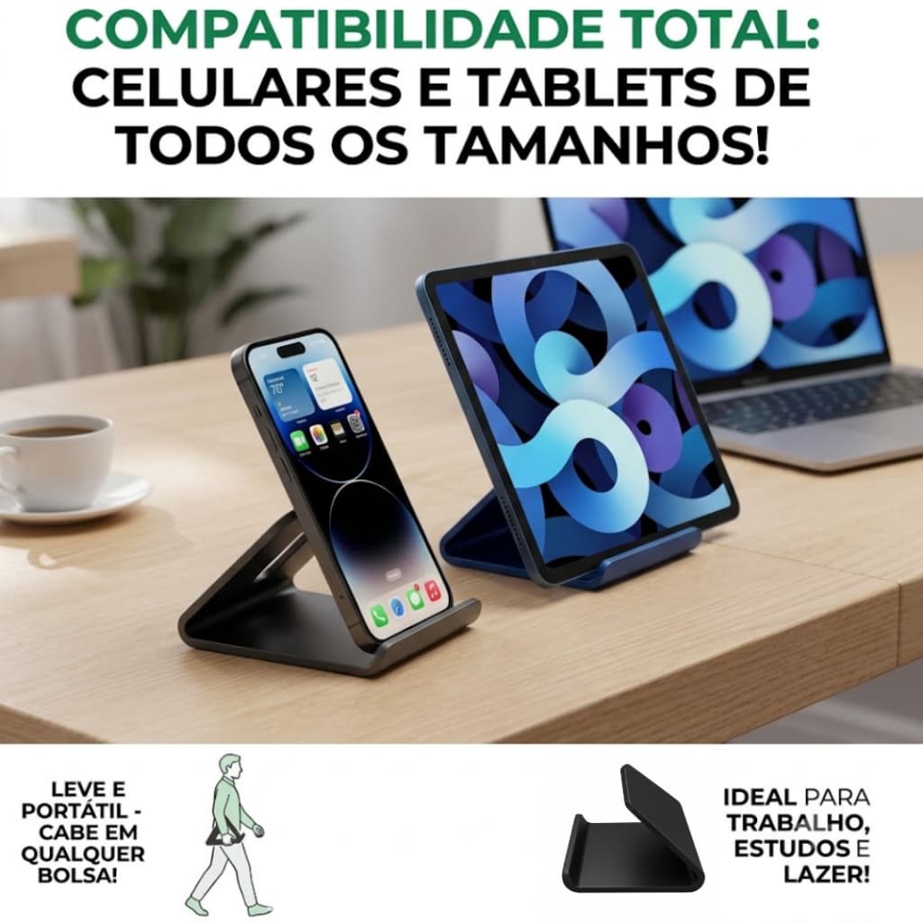 Suporte De Celular Tablet Multiuso De Mesa Universal Fixo