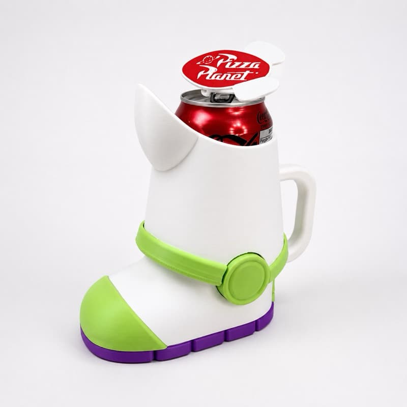 Porta Lata Bota Buzz Lightyear Toy Story Divertida Suporte Refrigerante Energético Presente Criativo Grátis Abre Latas