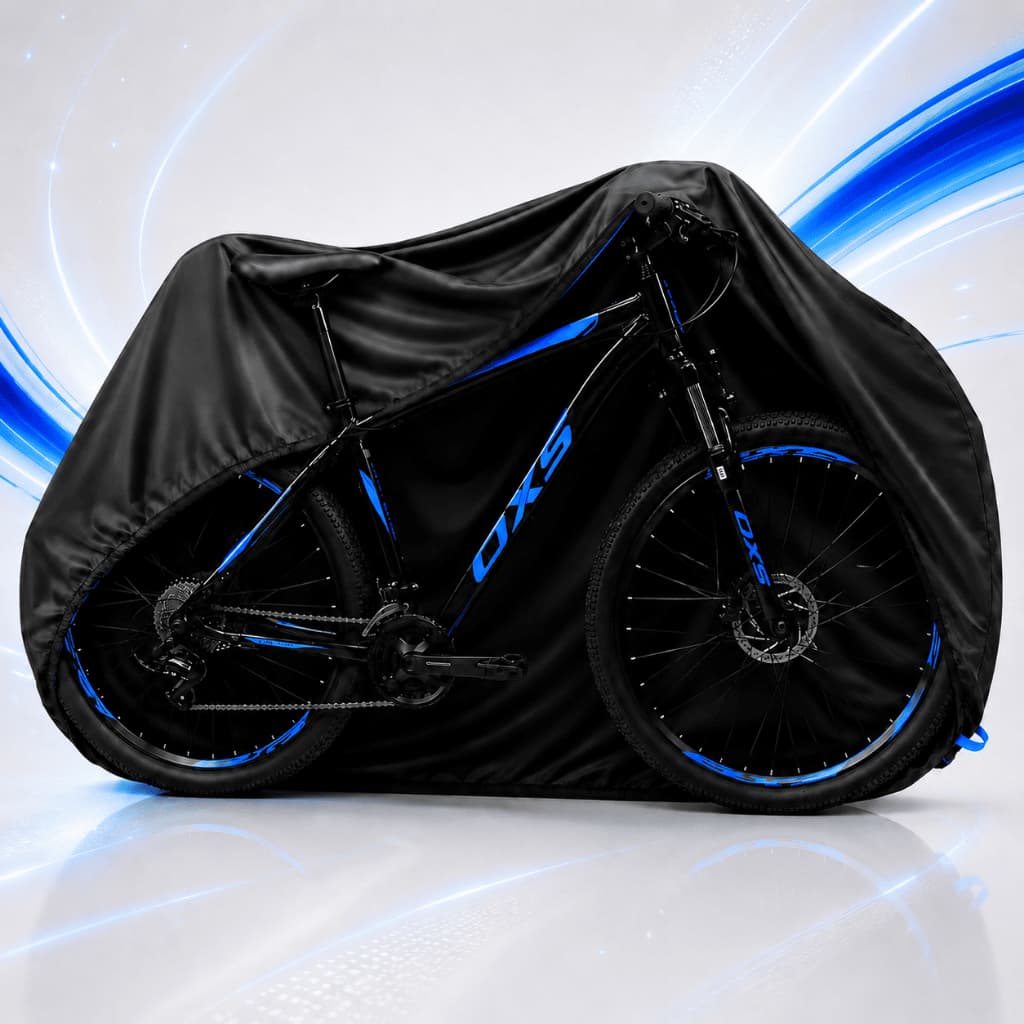 Capa Protetora para Bicicleta Impermeável Forrada Anti-UV Protege Contra Sol e Chuva