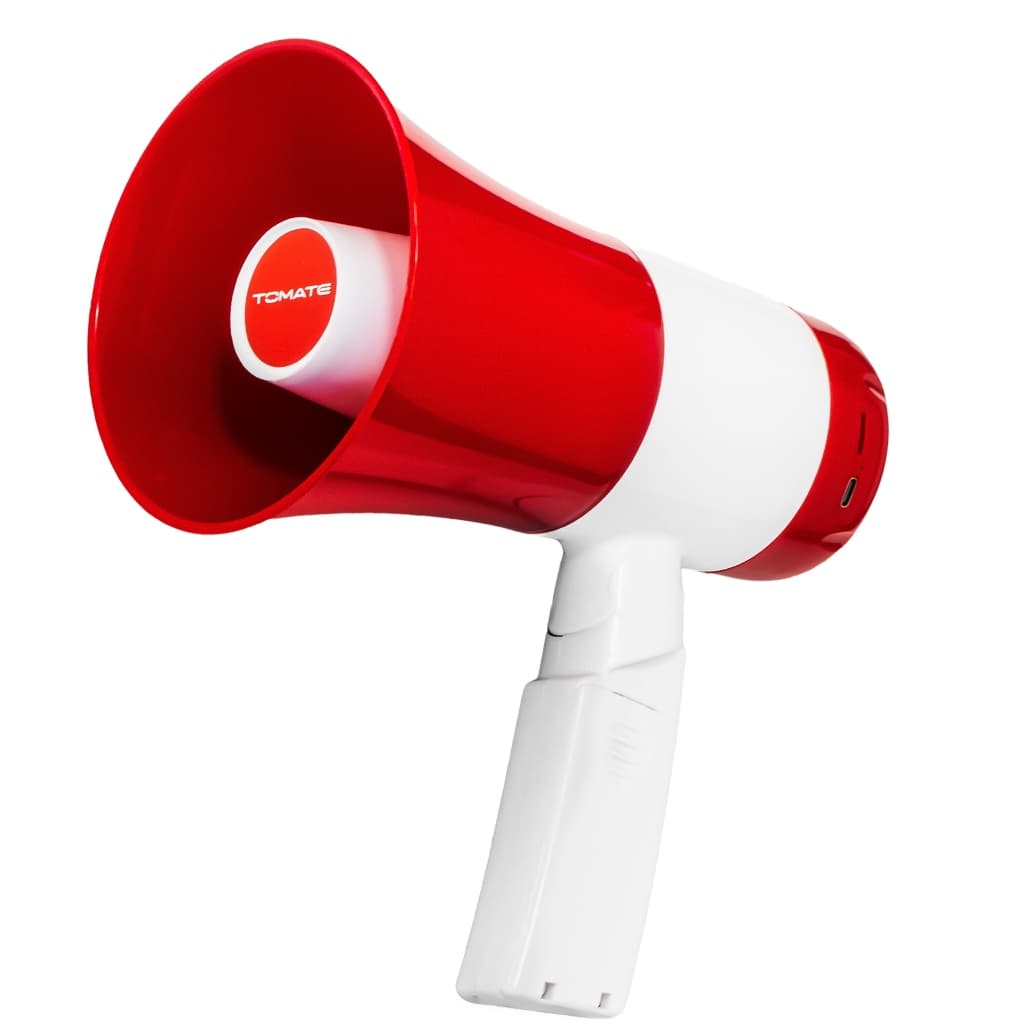 Megafone Portátil Bluetooth 20W Recarregável com Gravação USB TF Card Sirene Amplificador de Voz