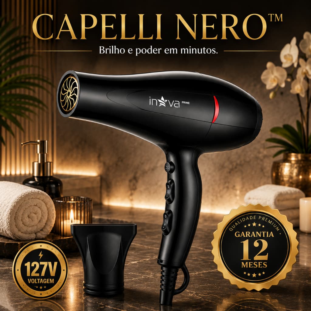 Secador Cabelo Profissional 110v 1500w Escova Perfeita Inova