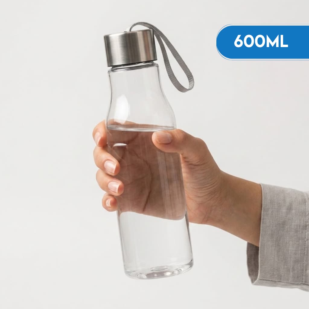 Squeeze Garrafa Plástica 600ml Academia Treino Trabalho Garrafinha Água
