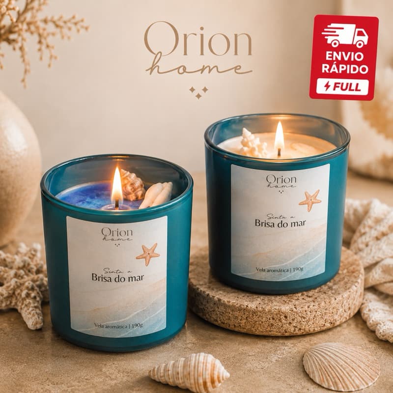 Vela Aromática Artesanal  - Brisa do mar - Orion Home