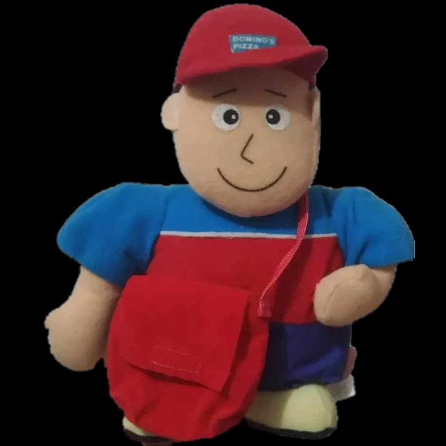 Entregador de Pizza Domino's Pizza Japão Boneco Pelúcia