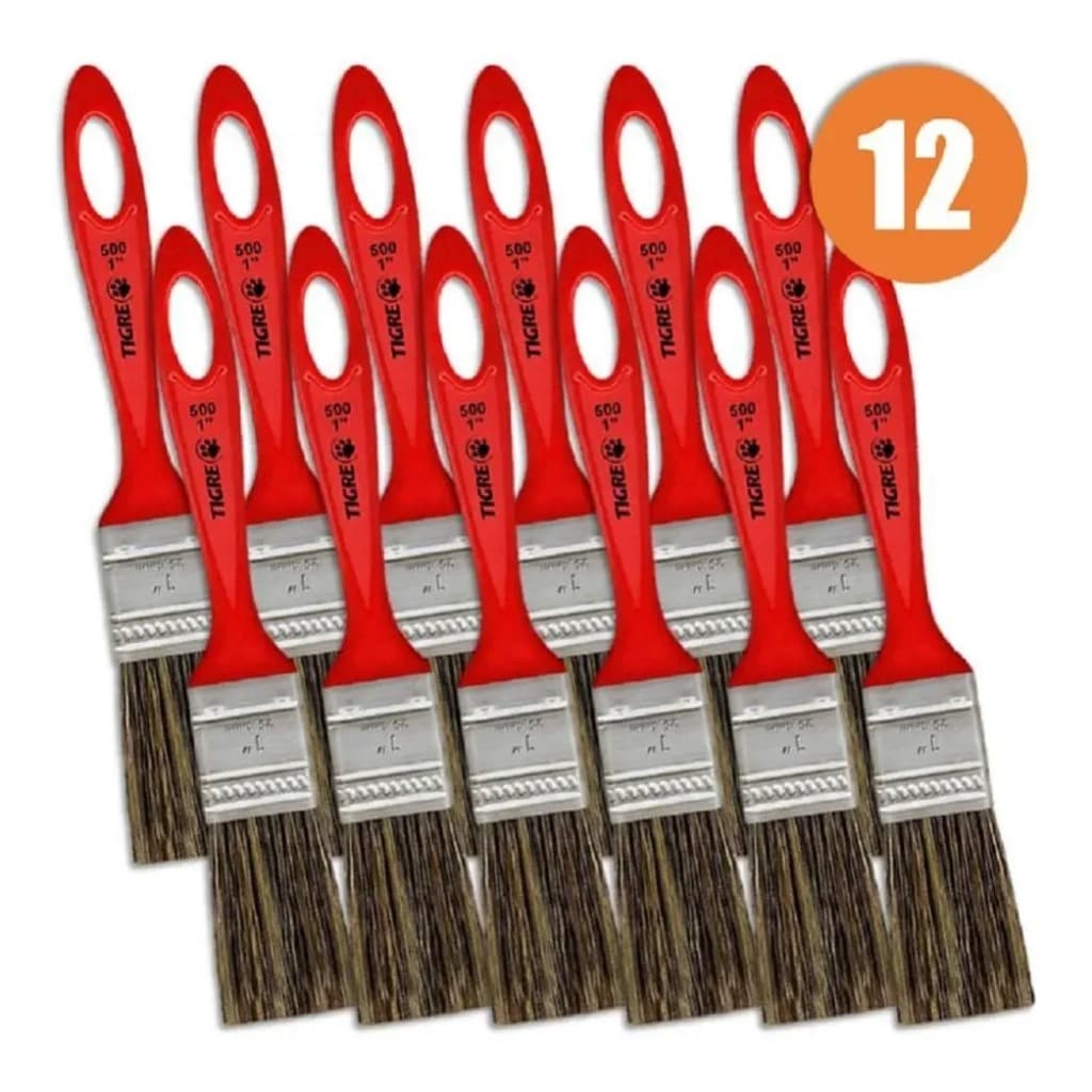 Kit Pincéis 1'' Tigre Para Pintura Em Geral