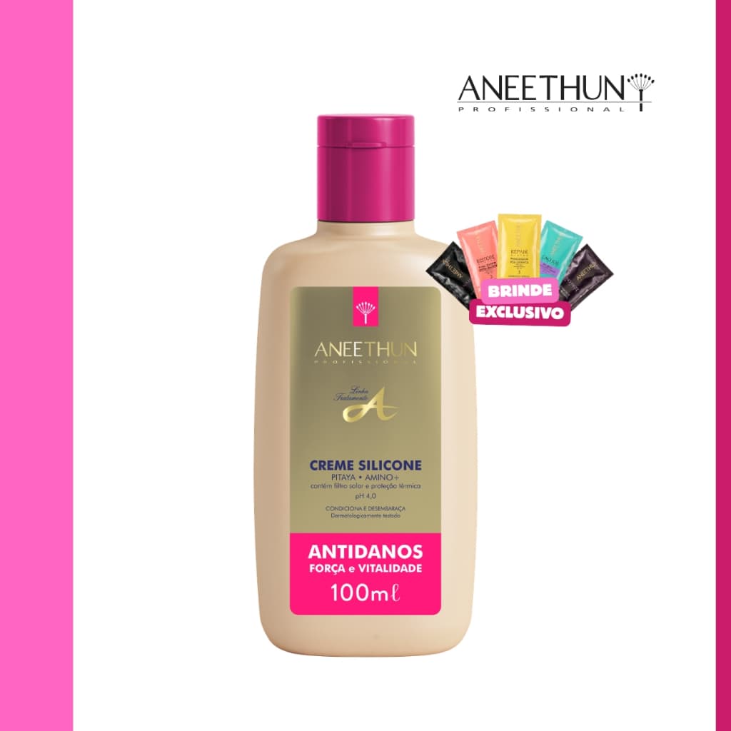Creme de silicone Antidanos Linha A Aneethun 100ml - Linha profissional Salão beleza