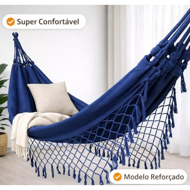 REDE DE DESCANSO CASAL GRANDE VÁRIAS CORES LUXO PERNAMBUCANA