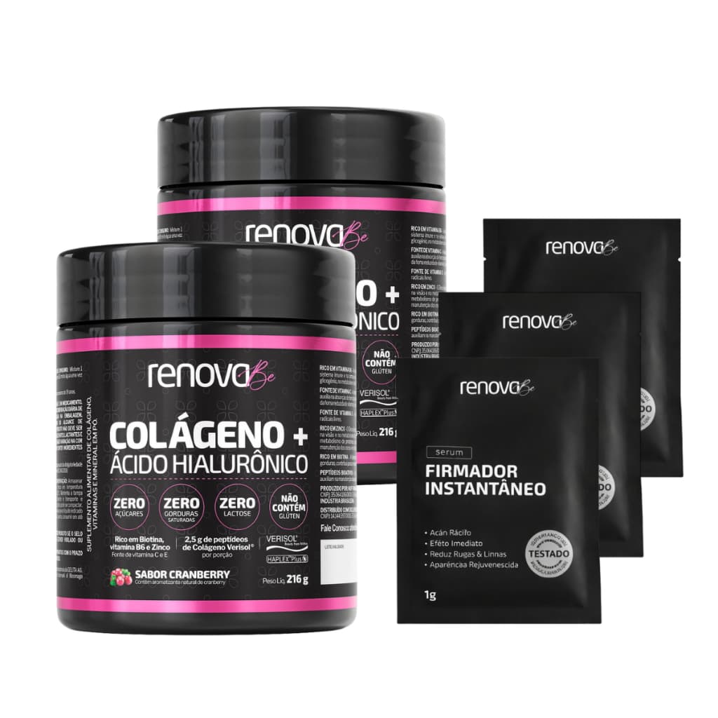 Kit 2 Colágenos Verisol Renova Be Cranberry +  Sachês Sérum Firmador