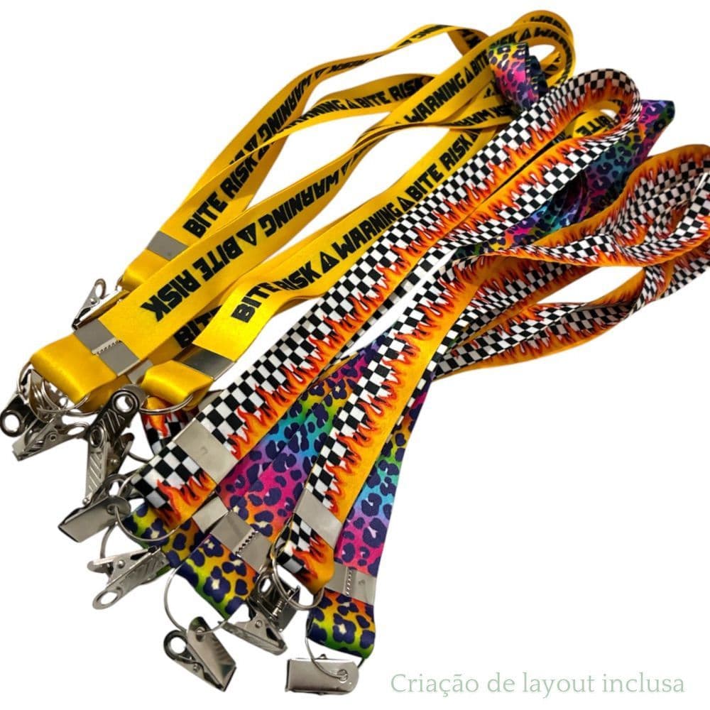 3 Cordões para Crachá Personalizados 20mm