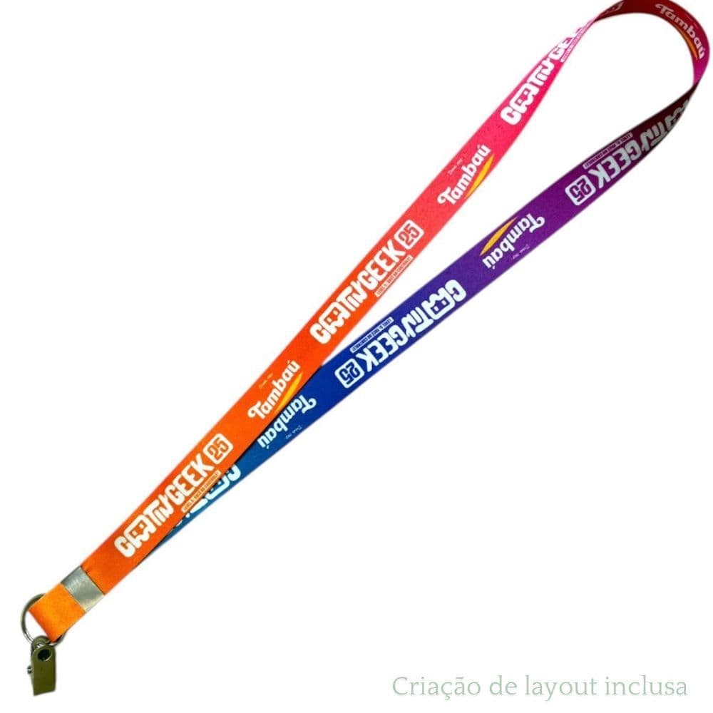 1 Cordão para Crachá Personalizados 15mm