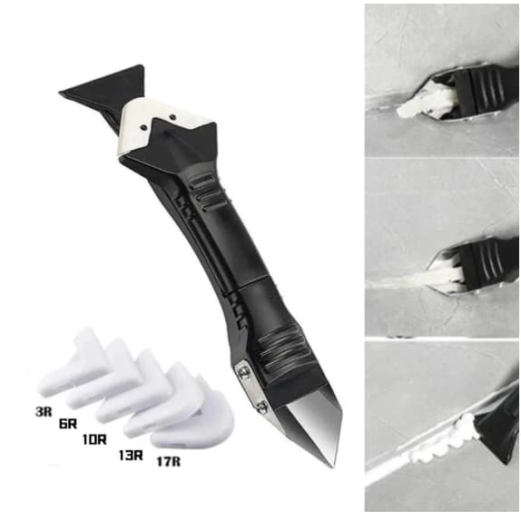 Espátula Versátil para Aplicação e Remoção de Silicone e Rejunte com 5 Tipos de Acabamento    Ferramenta Indispensável