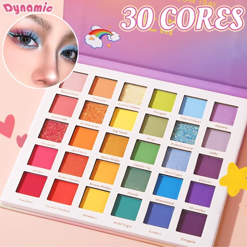 Paleta De Sombras-Cosméticos De Cor Ousada Com Brilho Robusto E Desempenho Fosco Duradouro-DY