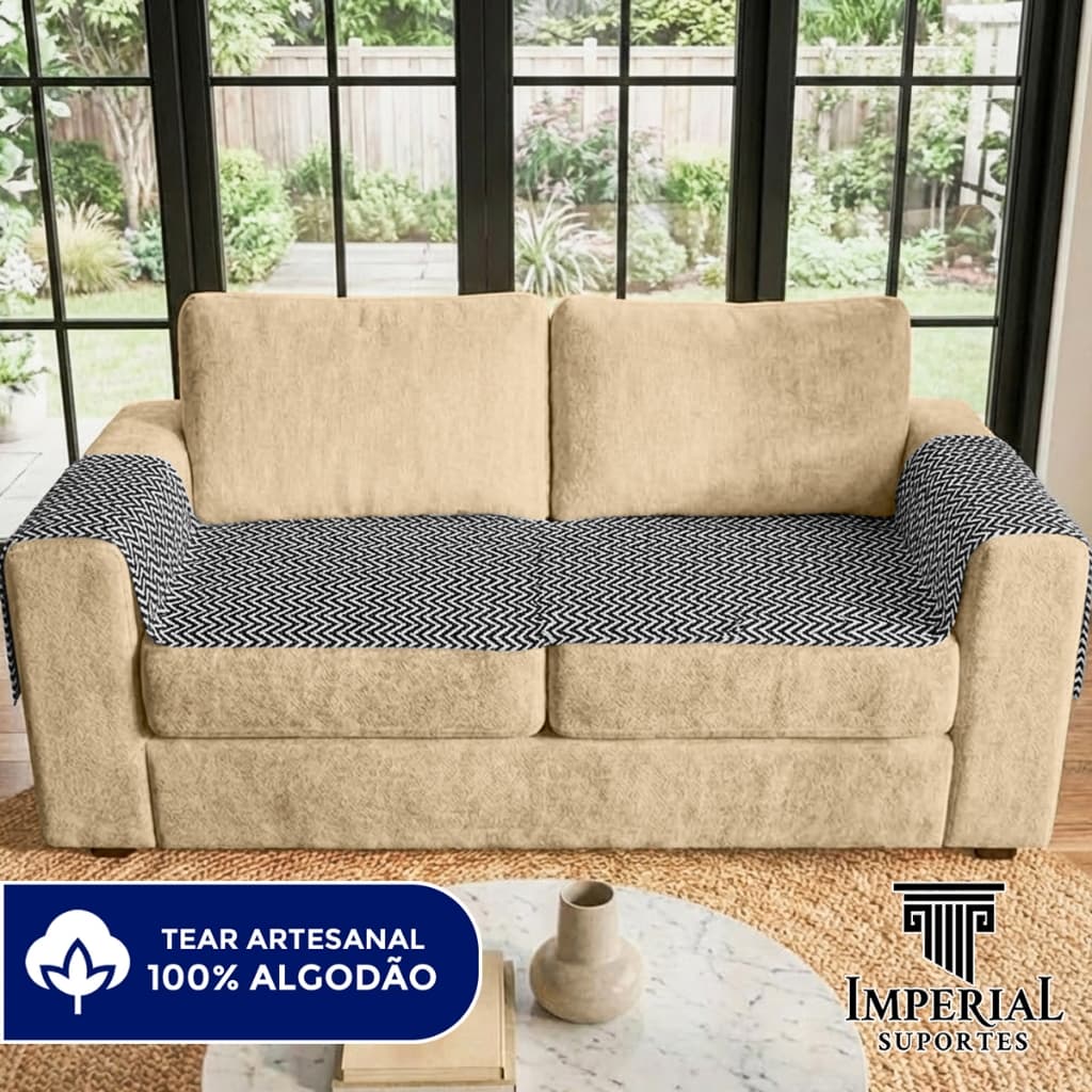 Assento de Sofá Capa Protetora Resistente Proteção Conforto 100% Algodão Lavável a Máquina