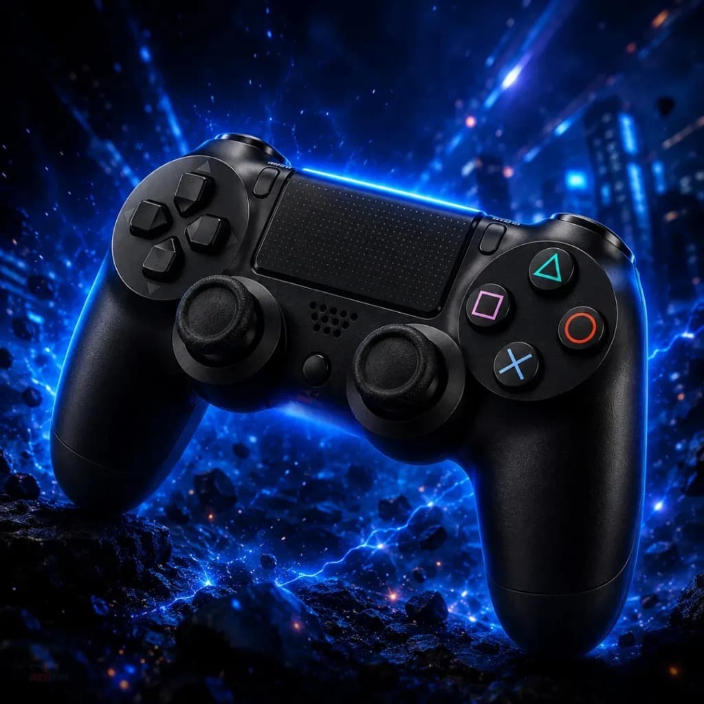 Controle Joystick Sem Fio Compativel Ps4 MadStone Preto