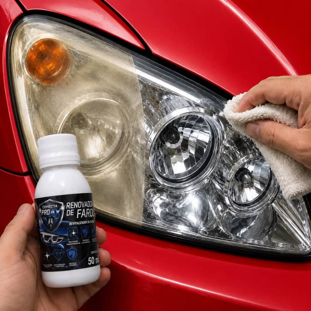 Revitalizador de Farol: Deixe Seus Faróis Novos em Minutos Sem Lixar!