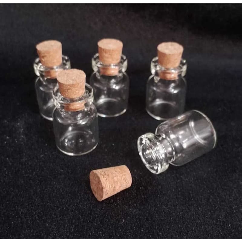 20/30 Unidades Mini Frasco Vidro Penicilina 05ml Com Tampa Rolha